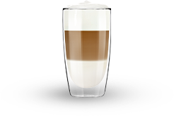 Šálek kávy latte macchiato