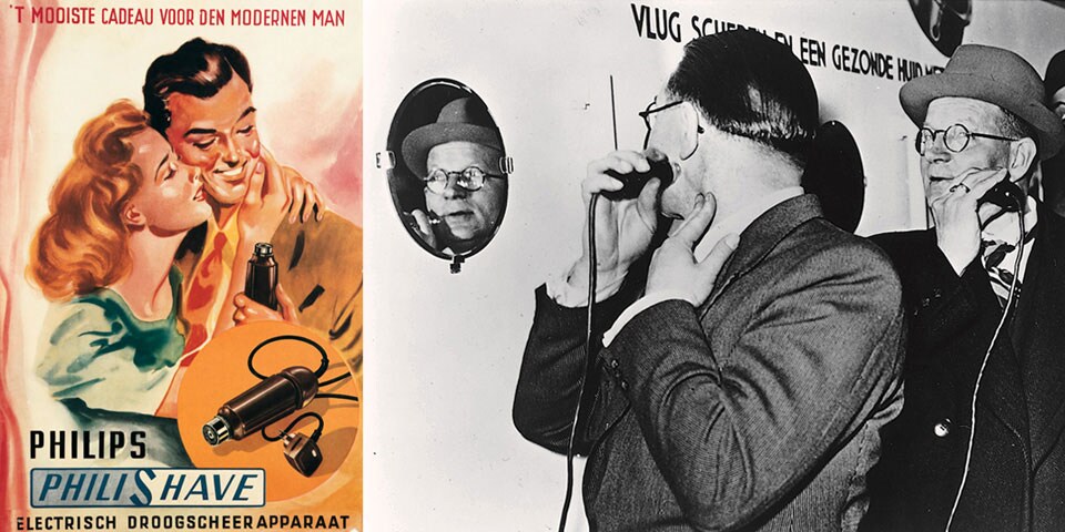 holení ve 30. a 40. letech