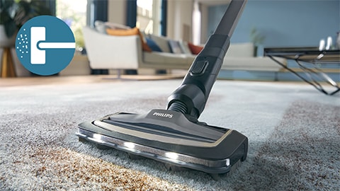 Bezdrátový vysavač Philips AquaTrio řady 9000 na vysávání a vytírání uklízí koberce i předložky