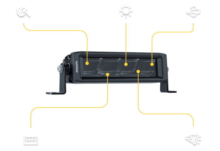 Snímek jízdního osvětlení LED