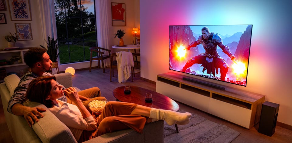 Funkce filmů na televizorech Ambilight